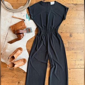 Stylish Black Women’s Jumpsuit with Elastic Waist